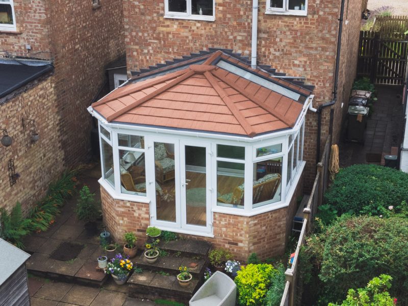 terracotta tiled conservatory roof